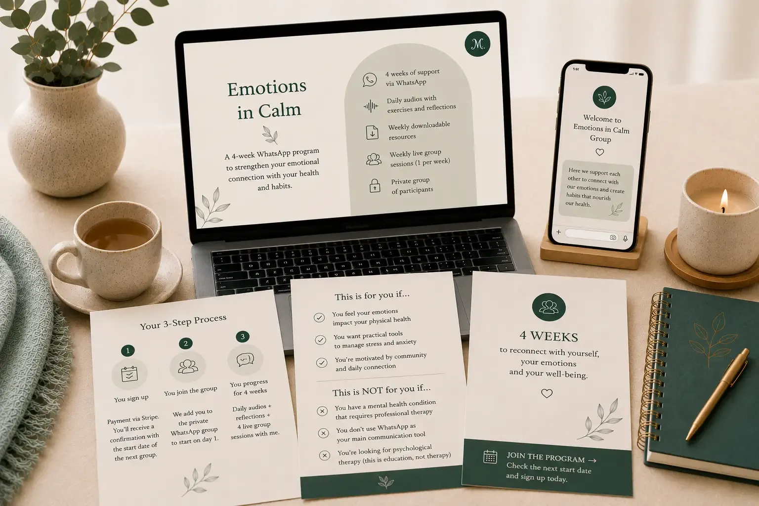Emociones en Calma — service visual